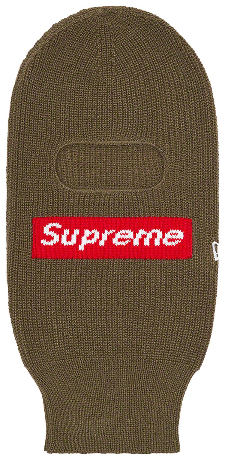 Supreme x New Era Box Logo Balaclava Olive