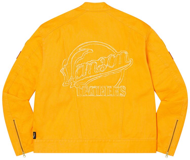 Supreme x Vanson Leathers x Cordura Denim Jacket Yellow