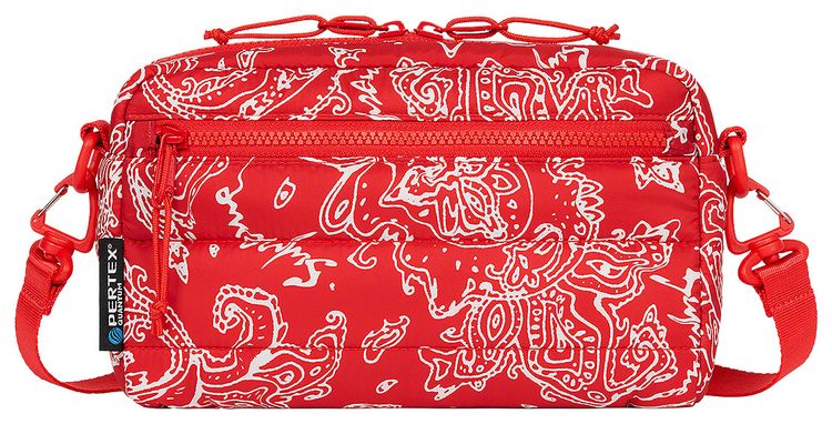 Supreme Puffer Side Bag Red Paisley