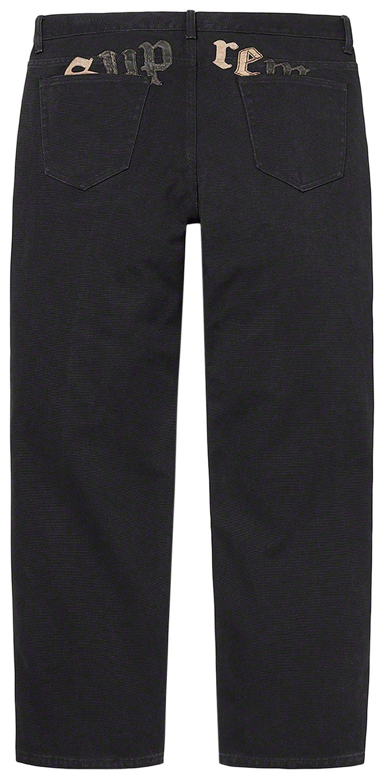 Supreme x The Great China Wall Canvas 5 Pocket Jean Black