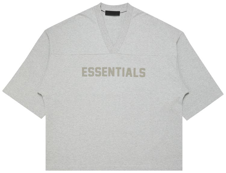 Fear of God Essentials Heavy Jersey Football Tee Light Heather Grey