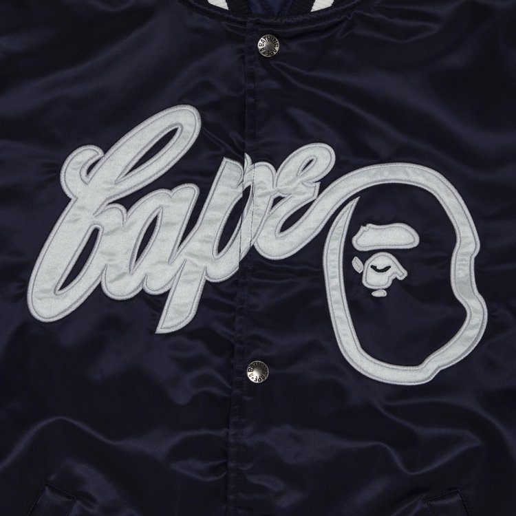 BAPE Baseball Varsity Jacket Navy