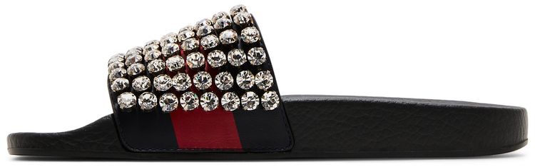 Gucci Wmns Web Slide Crystal