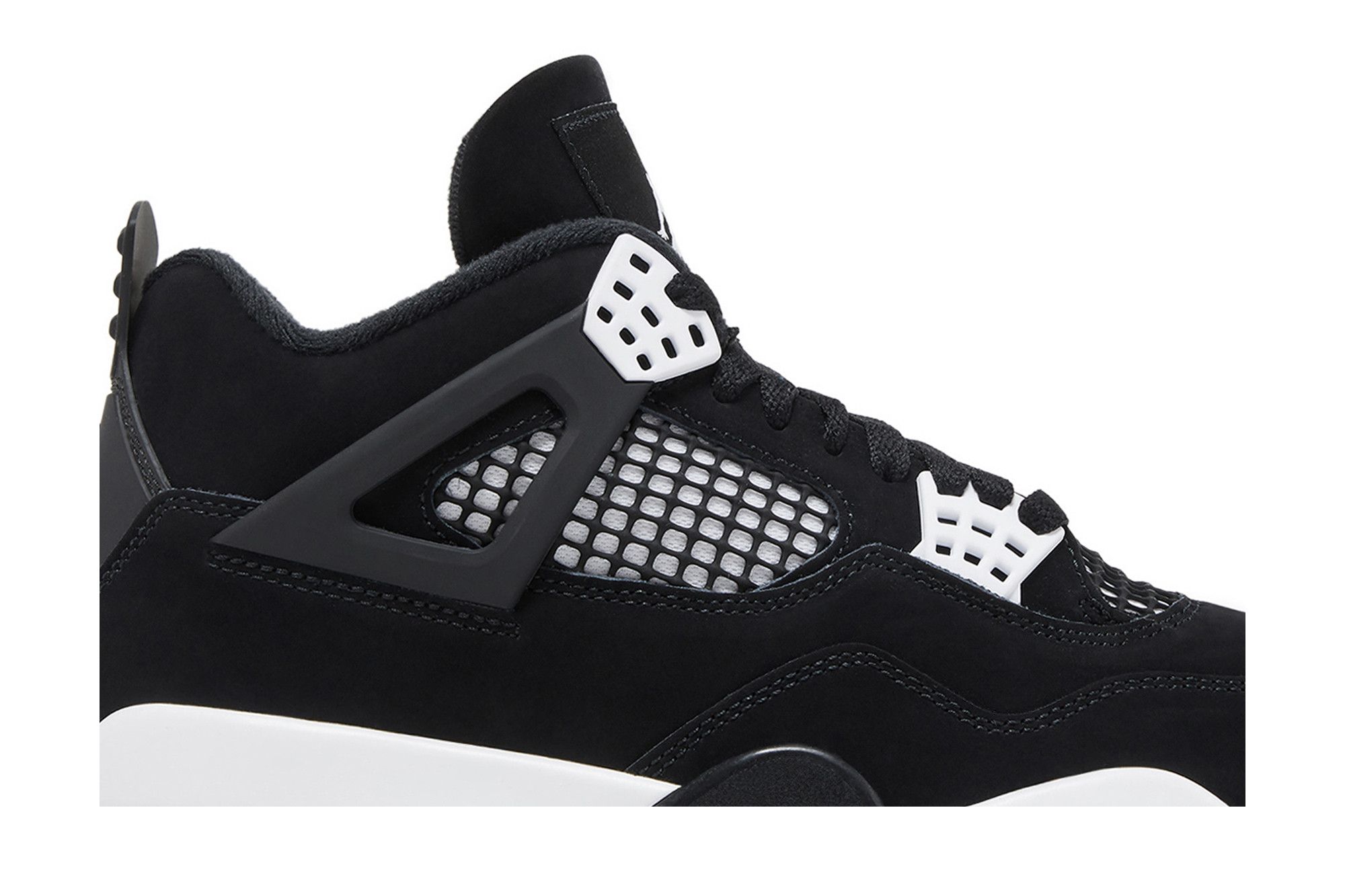 Black white jordan 4 top
