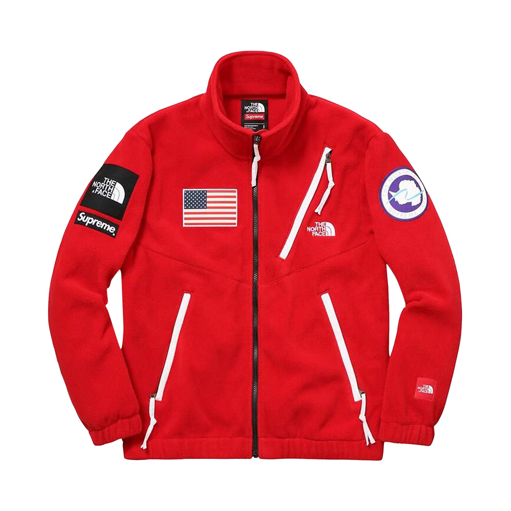Buy Supreme x The North Face Trans Antarctica Expedition Fleece Jacket Red SS17J39 RED GOAT CA