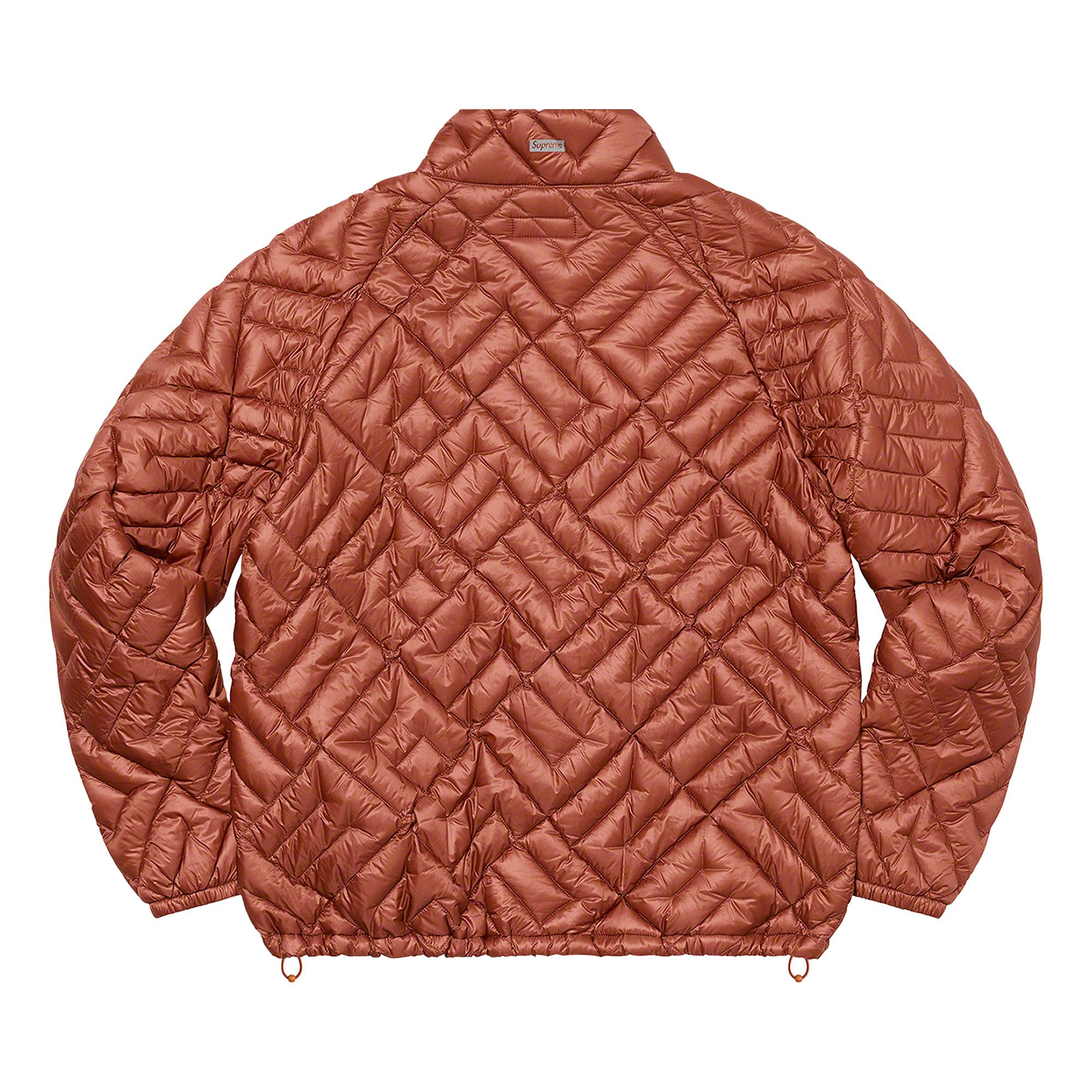 Buy Supreme Spellout Quilted Lightweight Down Jacket 'Rust
