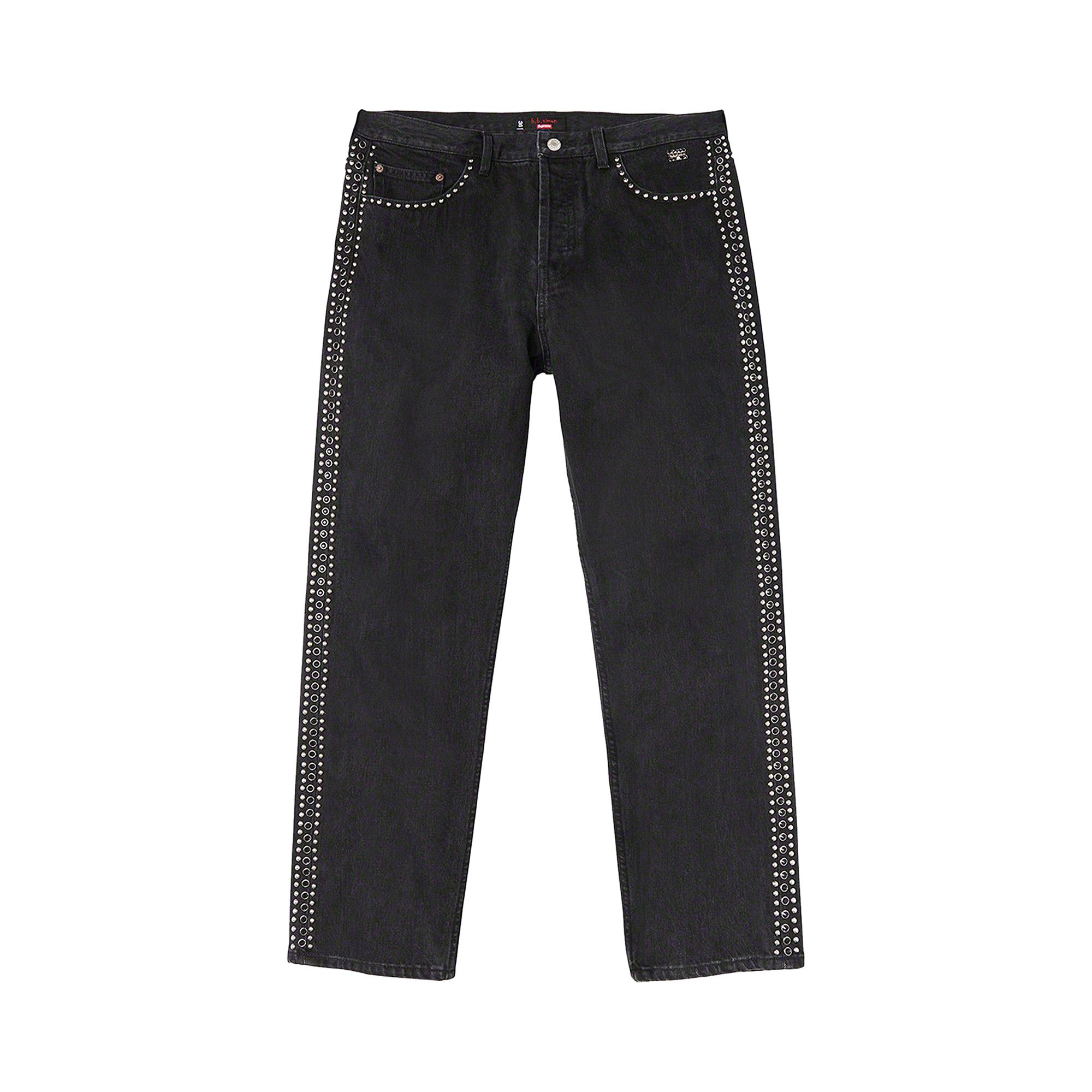 Buy Supreme x B.B. Simon Studded Regular Jean 'Black