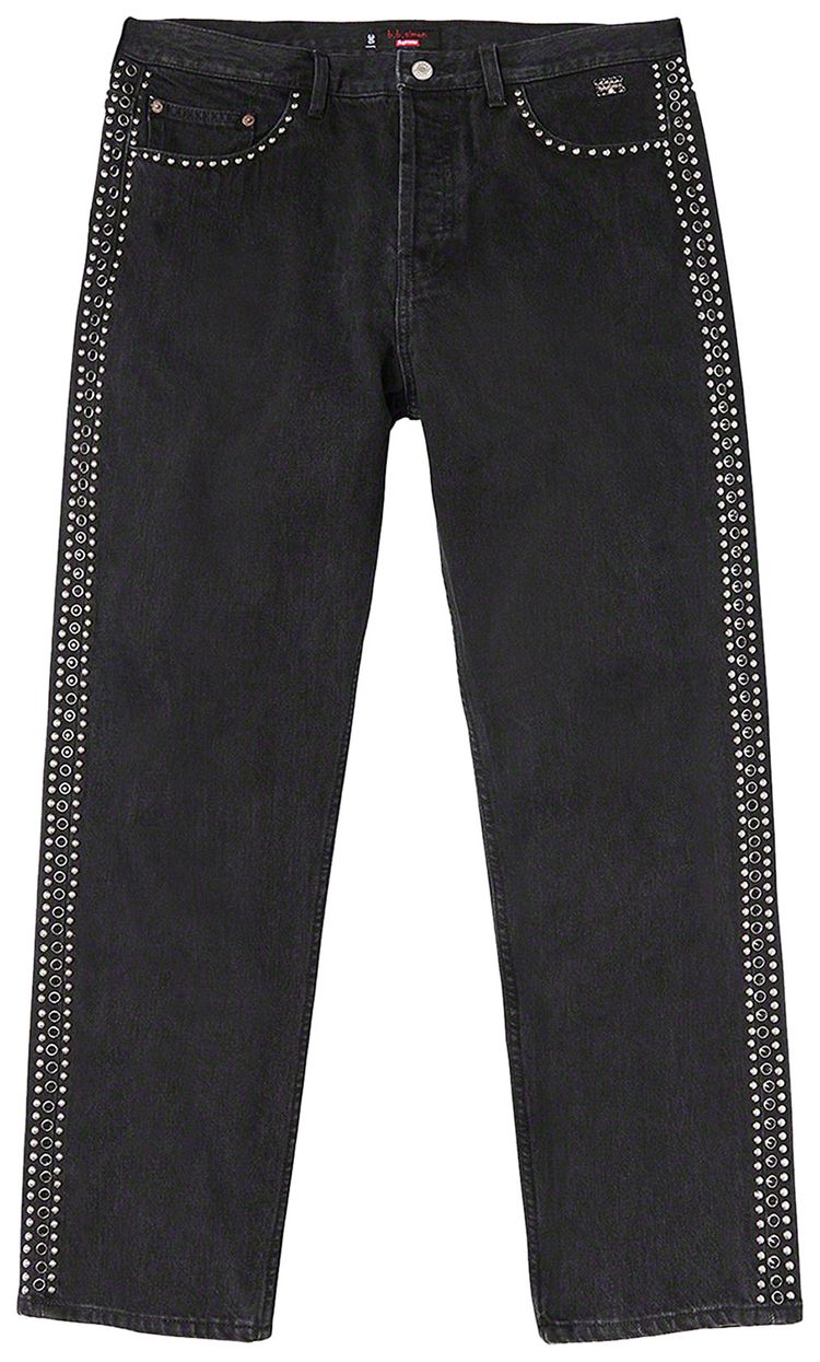 Supreme x BB Simon Studded Regular Jean Black