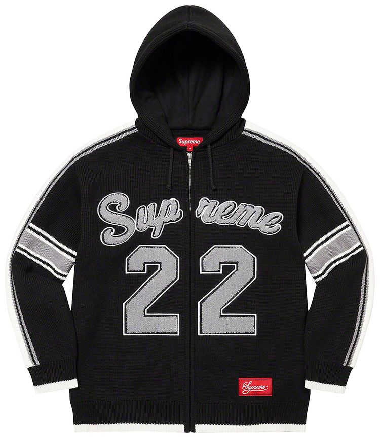 Supreme Sport Zip Up Hooded Sweater Black