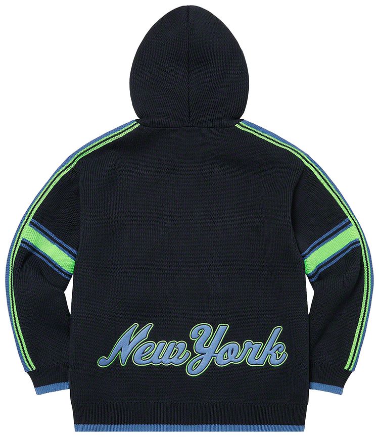 Supreme Sport Zip Up Hooded Sweater Navy