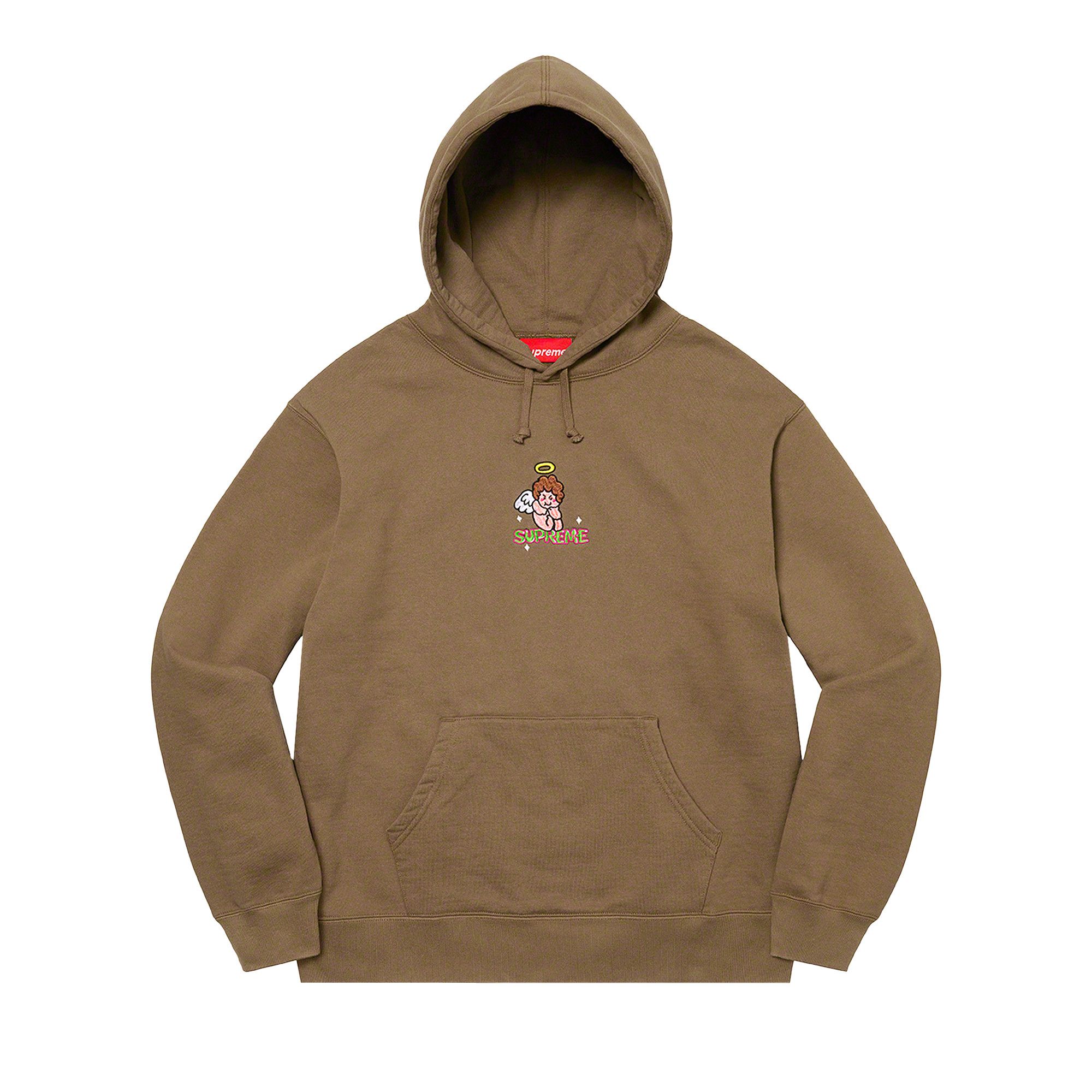 Buy Supreme Angel Hooded Sweatshirt Olive Brown SS22SW33 OLIVE BROWN GOAT CA