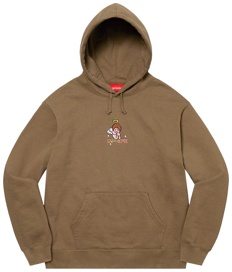 Supreme Angel Hooded Sweatshirt Olive Brown