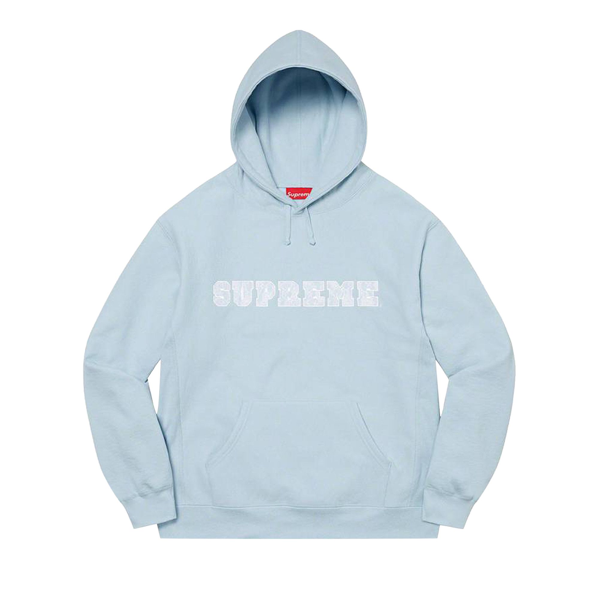 White and blue supreme hoodie online