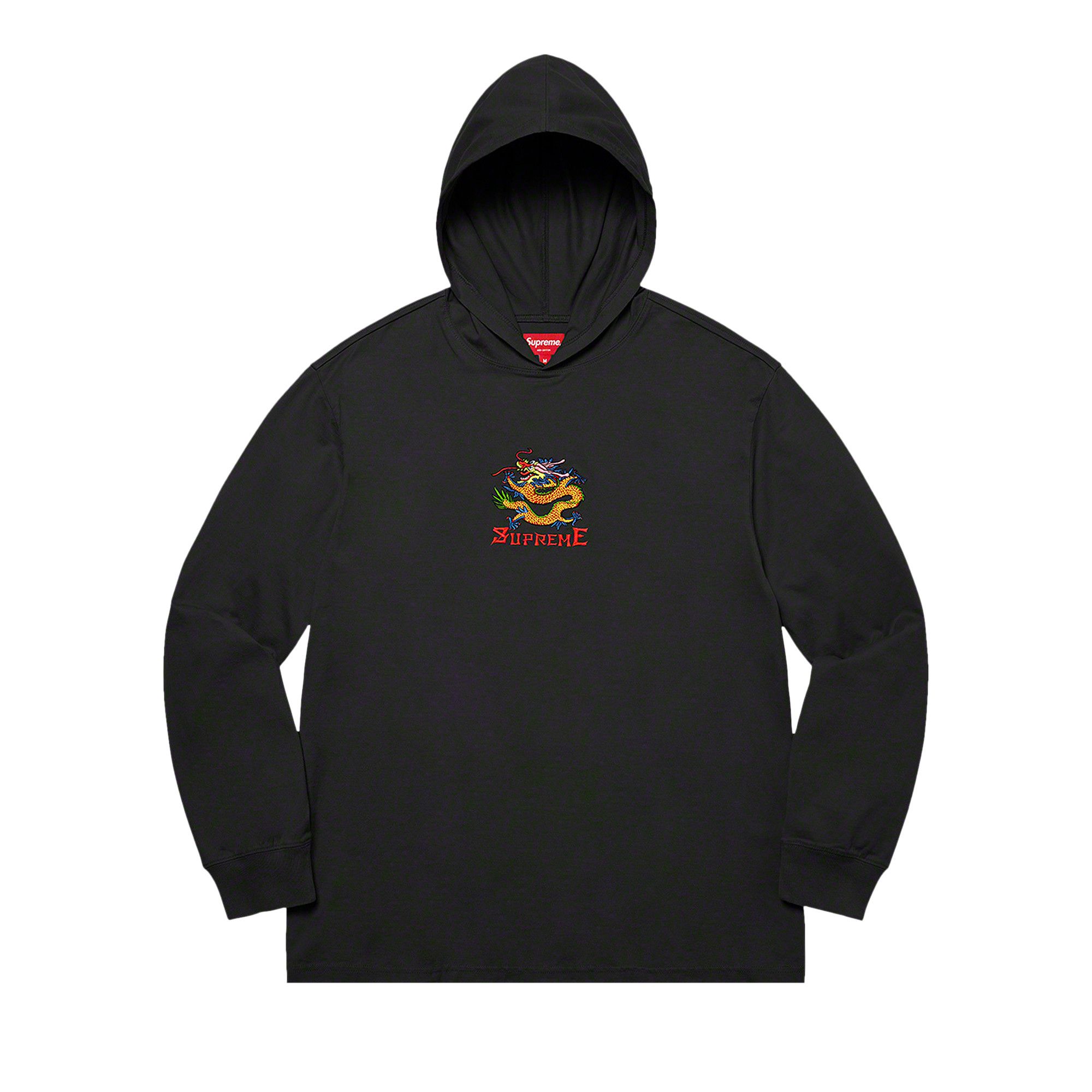 Buy Supreme Dragon Hooded Long-Sleeve Top 'Black' - SS22KN68