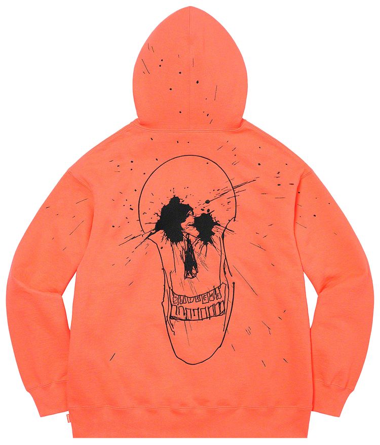 Supreme Ralph Steadman Skull Hooded Sweatshirt Apricot