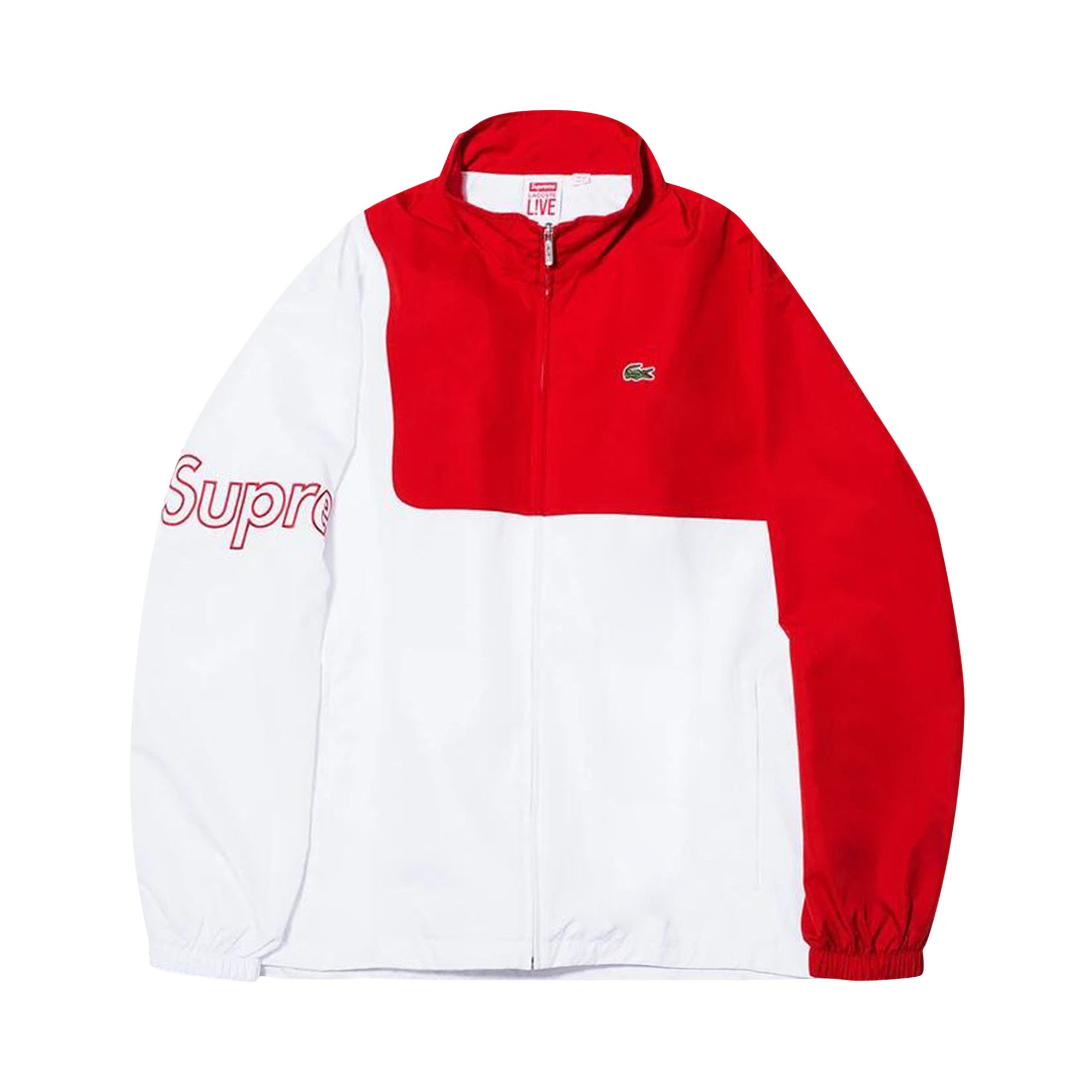 Supreme lacoste track jacket red clearance