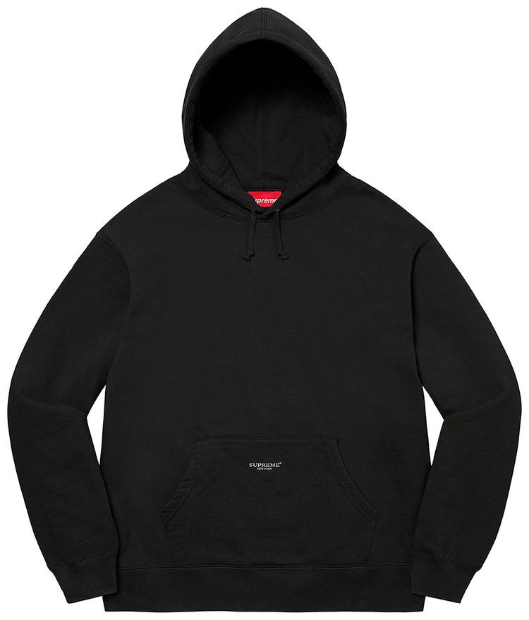 Supreme Micro Logo Hooded Sweatshirt Black