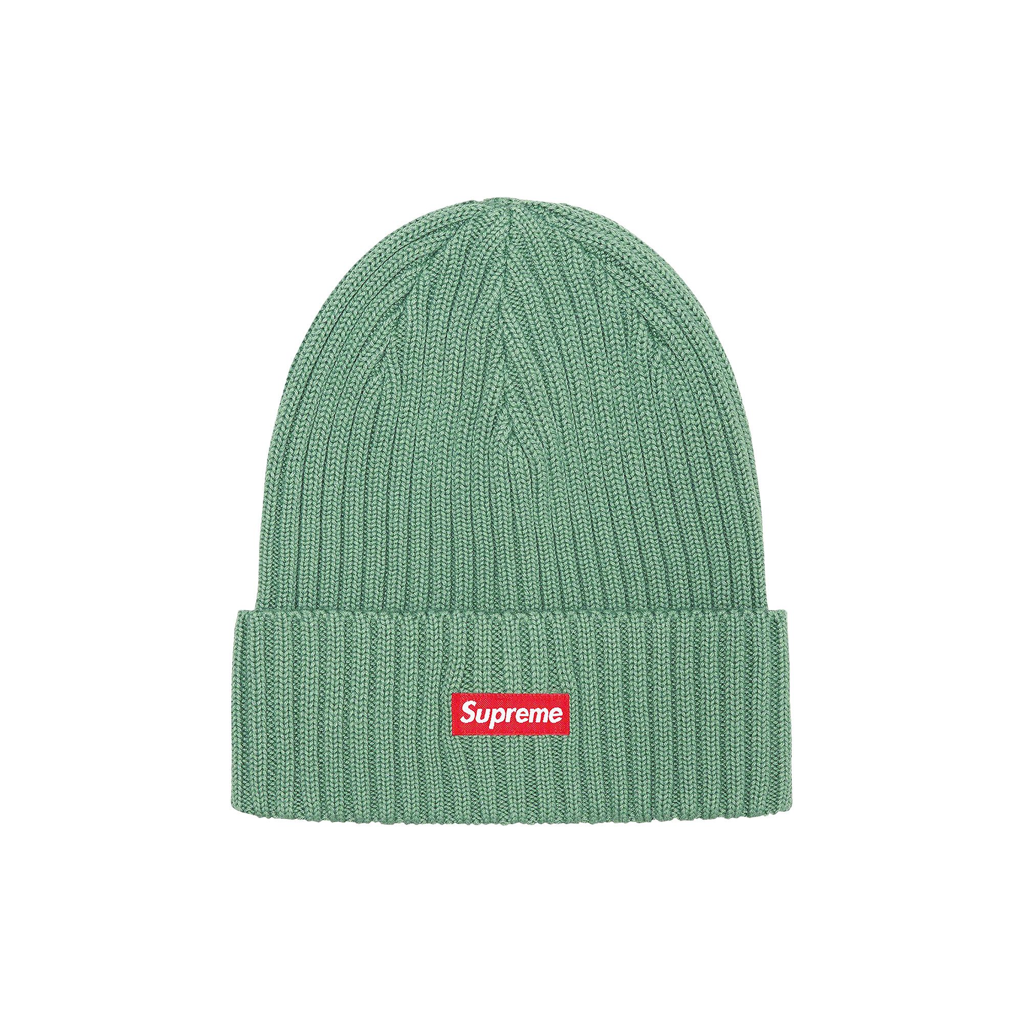 Overdyed ribbed-knit beanie