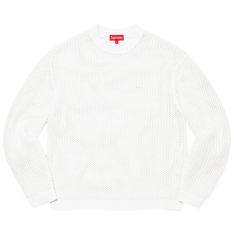 Supreme Open Knit Smallbox Sweater White