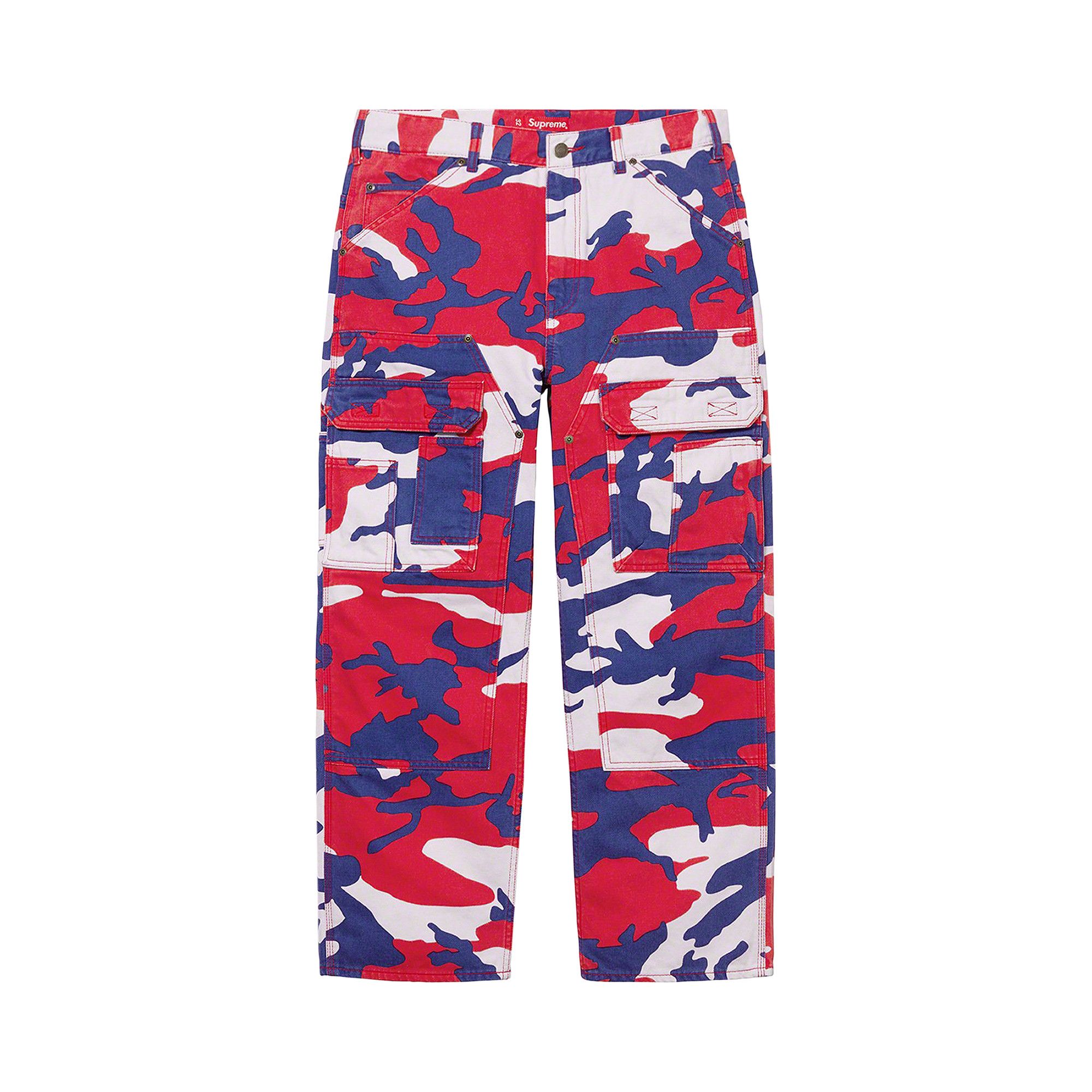 新作モデル Utility Denim Knee Double Supreme Buy Pant Camo 'Red ペインターパンツ