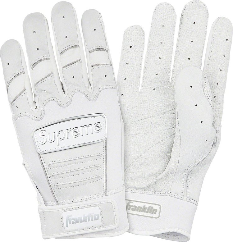 Supreme x Franklin CFX Pro Batting Gloves White