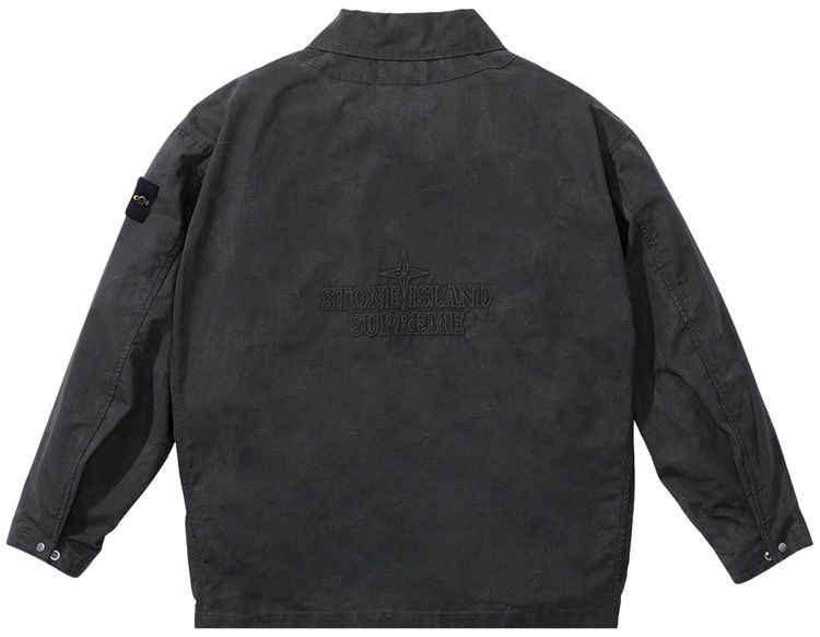 Supreme x Stone Island Reactive Ice Camo Ripstop Jacket Black
