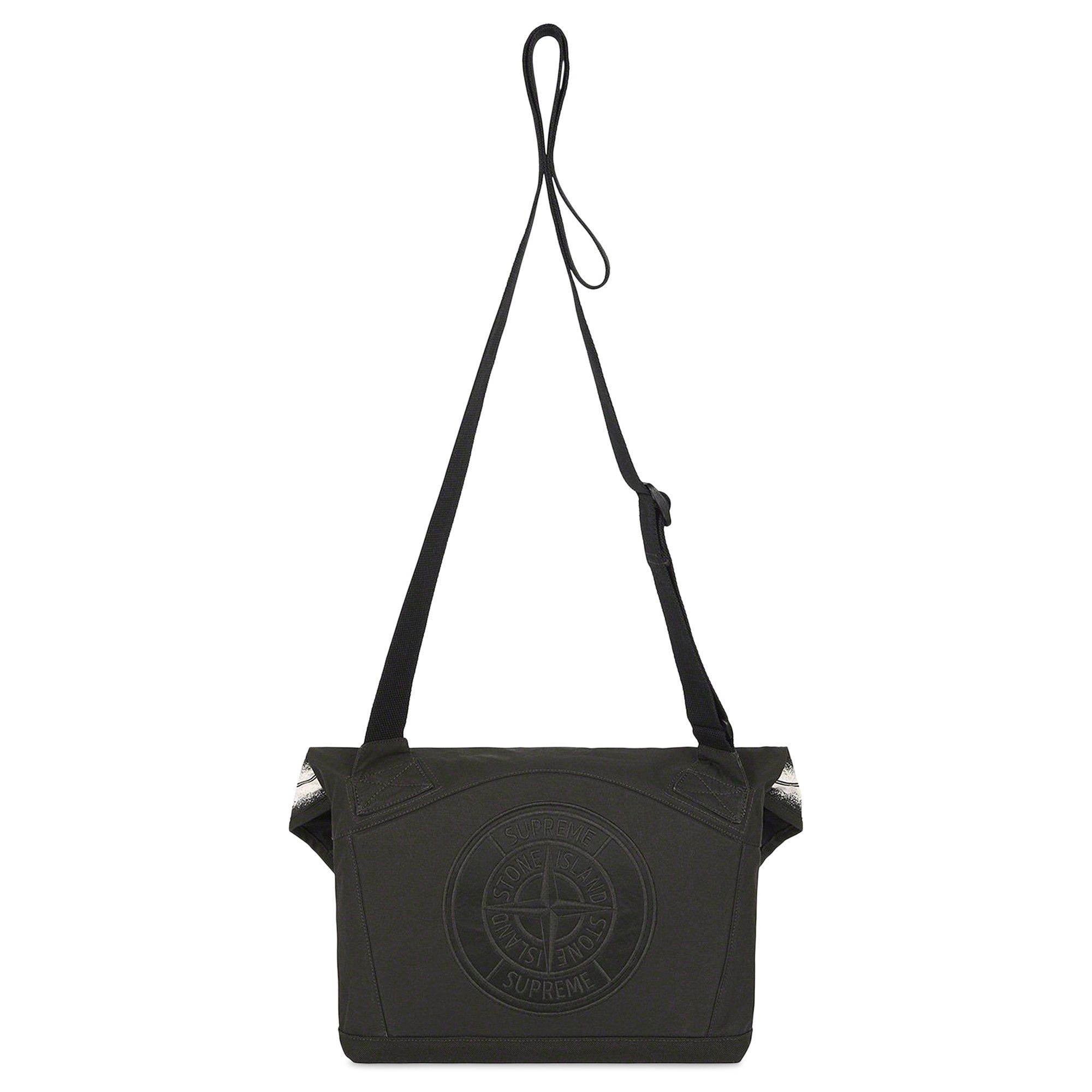 Supreme x Stone Island Stripe Messenger Bag 'Black'