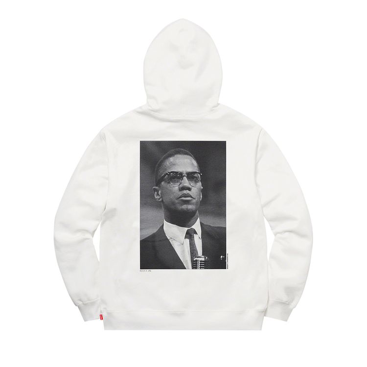 Supreme Malcolm X Hooded Sweatshirt White