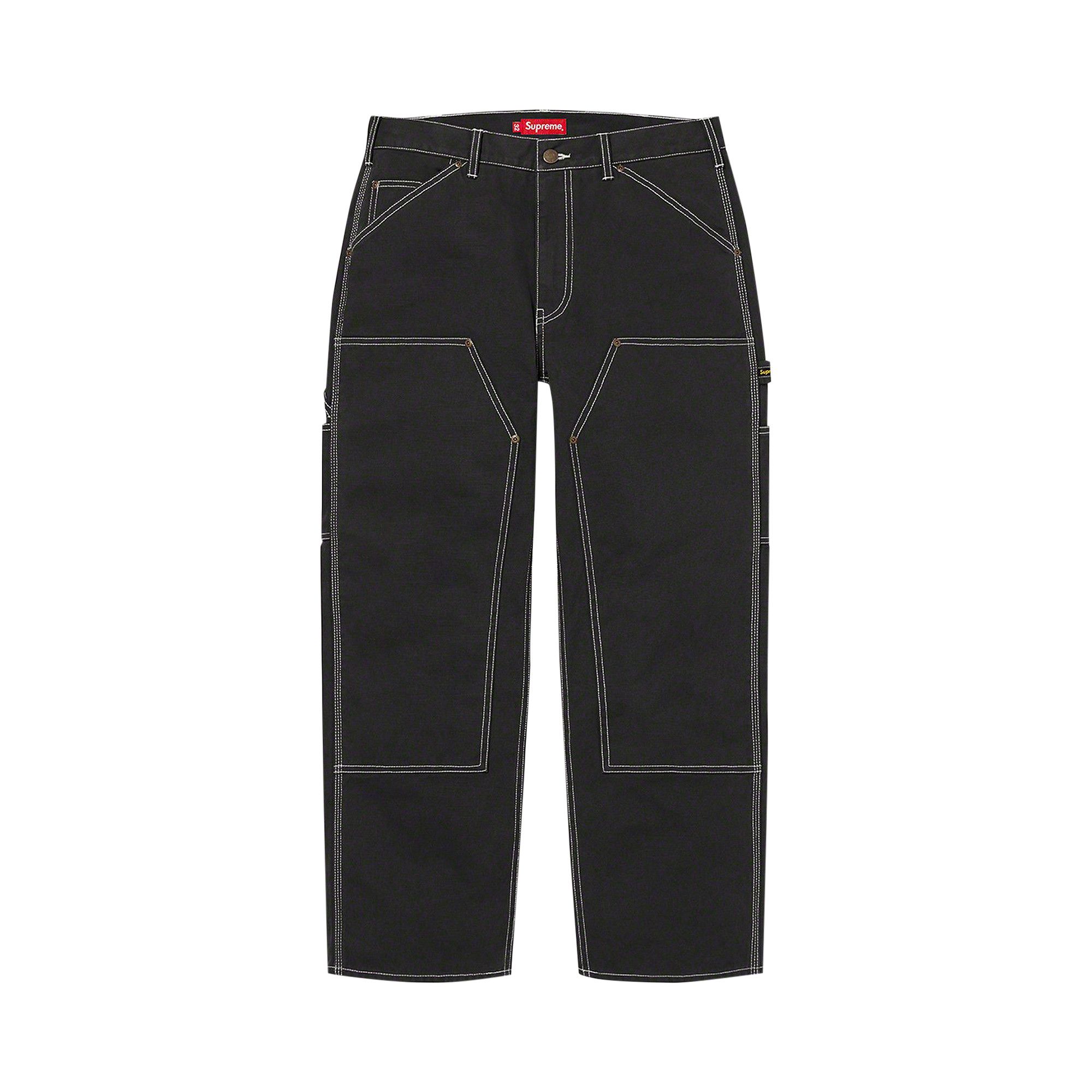 Buy Supreme Double Knee Canvas Painter Pant 'Black' - SS22P68