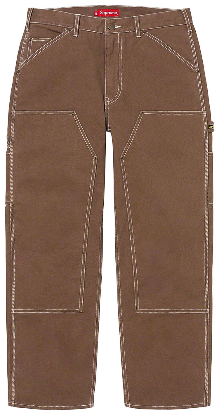 Supreme Double Knee Canvas Painter Pant Brown