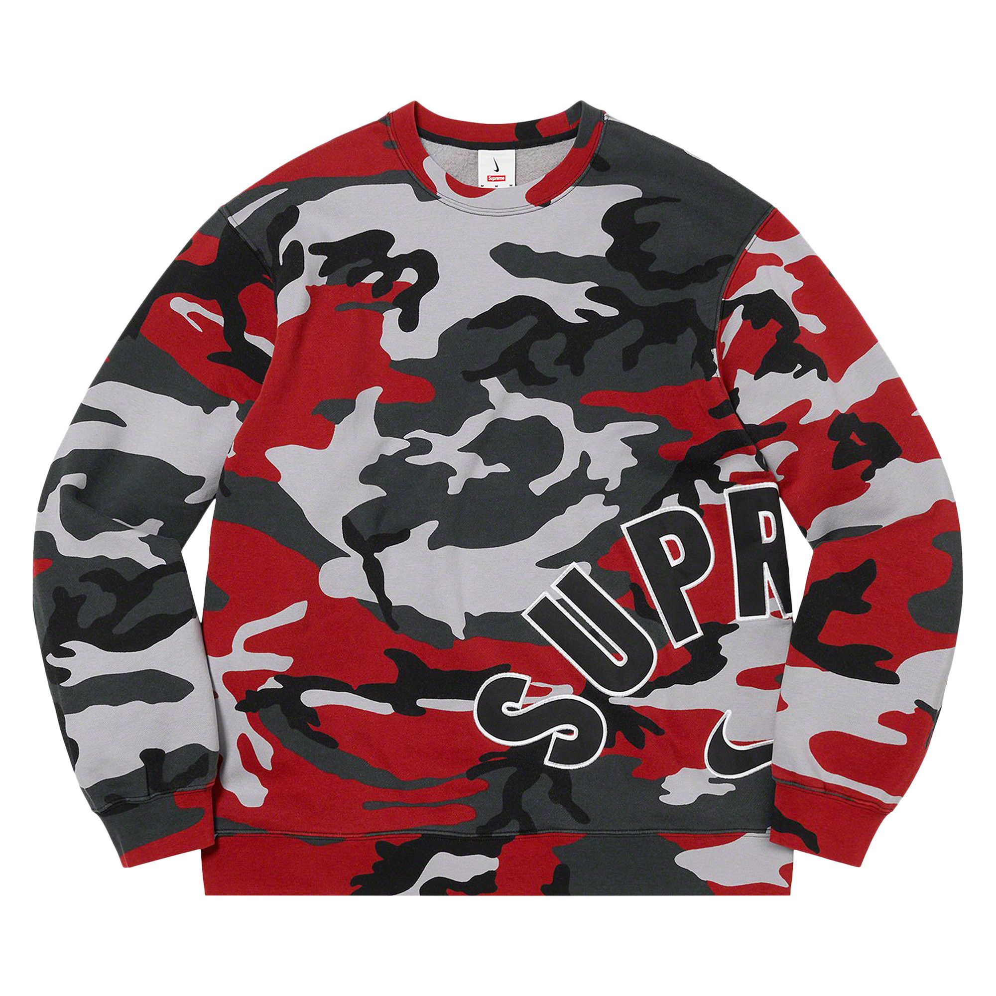 Supreme x Nike Arc Crewneck Red Camo