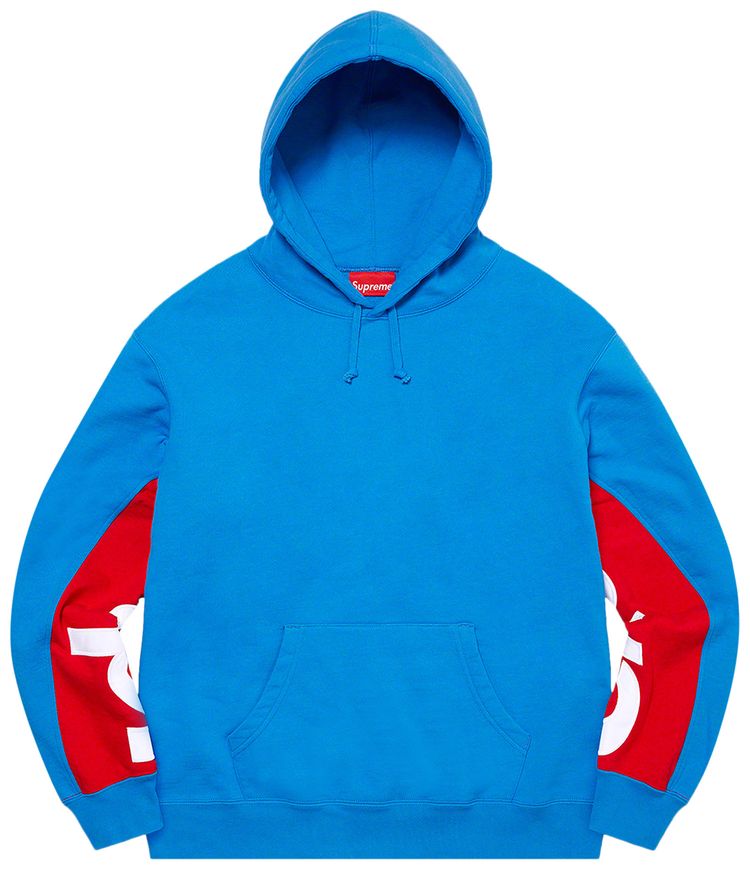 Supreme Cropped Panels Hooded Sweatshirt Bright Blue