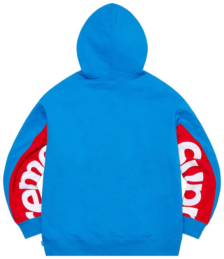 Supreme Cropped Panels Hooded Sweatshirt Bright Blue
