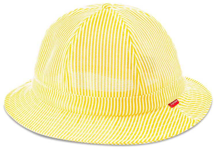 Supreme Stripe Mesh Bell Hat Yellow