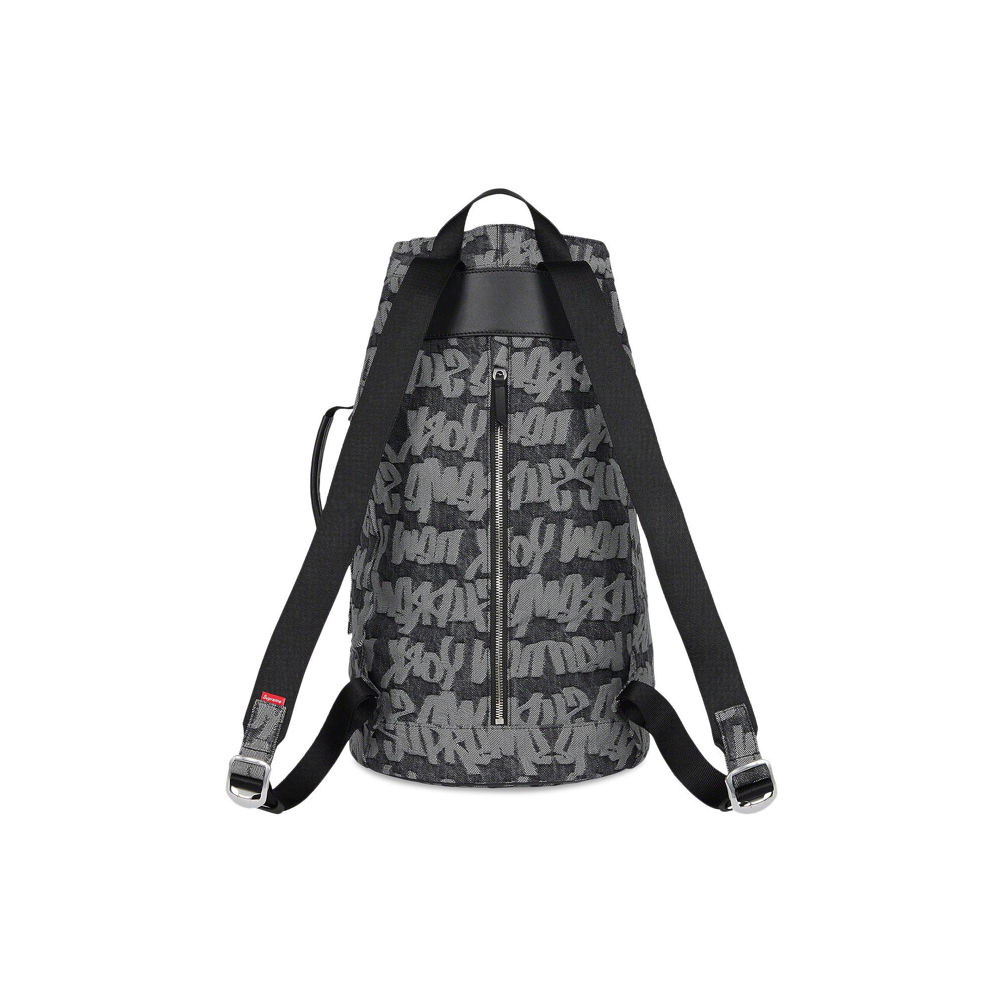 Buy Supreme Fat Tip Jacquard Denim Backpack 'Black