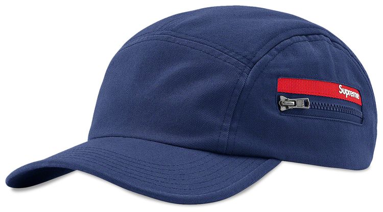 Supreme Zip Pocket Camp Cap Navy