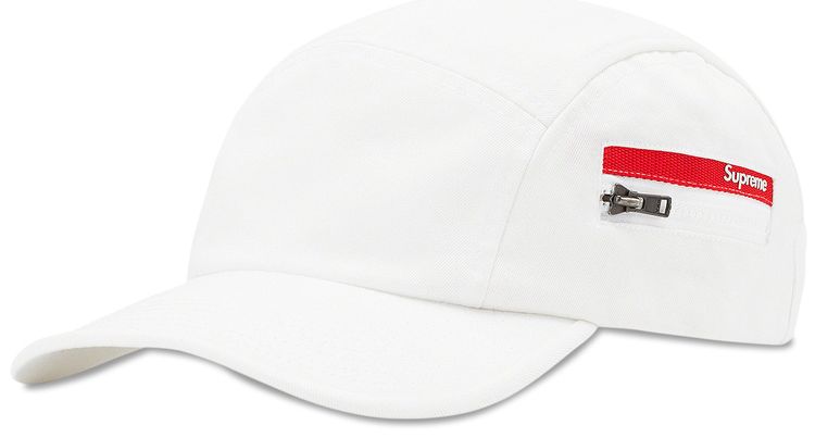 Supreme Zip Pocket Camp Cap White