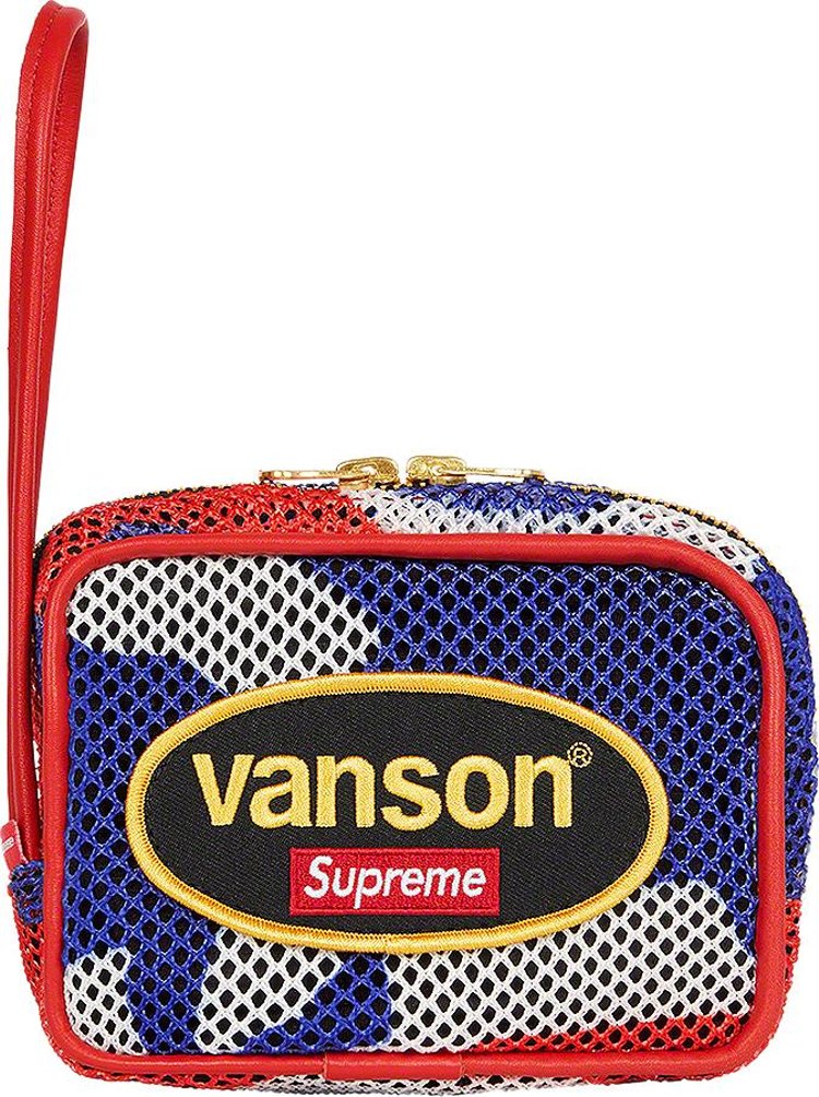 Supreme x Vanson Leathers Cordura Mesh Wrist Bag Red Camo