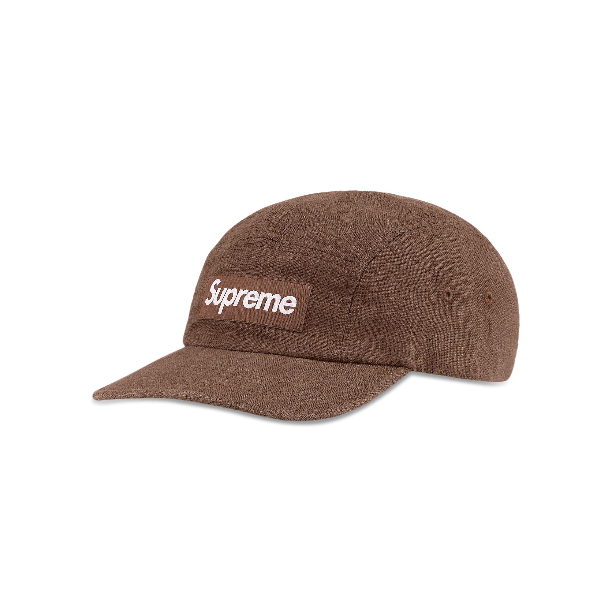 【良好品】 Buy Supreme Linen Fitted Camp Cap 'Brown' - SS22H137 BROWN 帽子