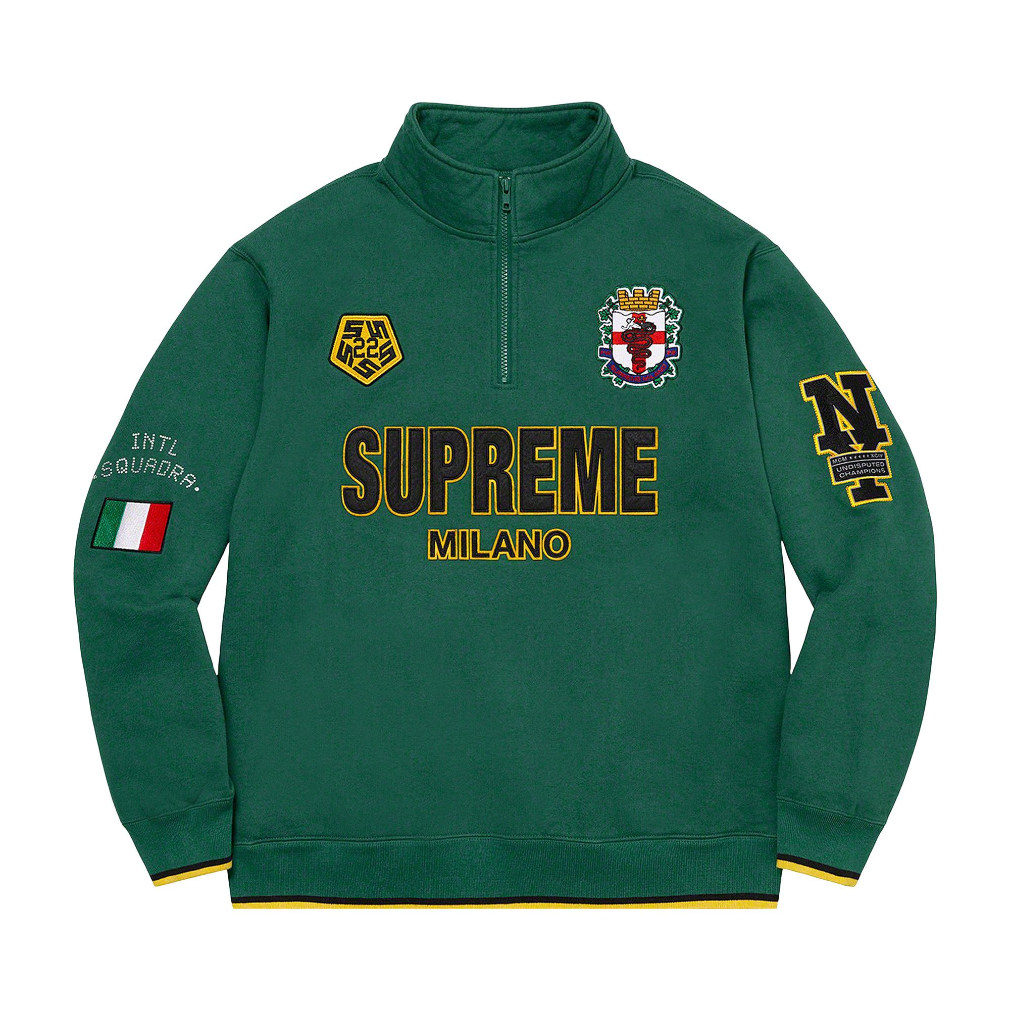 Size xl Supreme Milano Half Zip Pullover 'Dark Green'