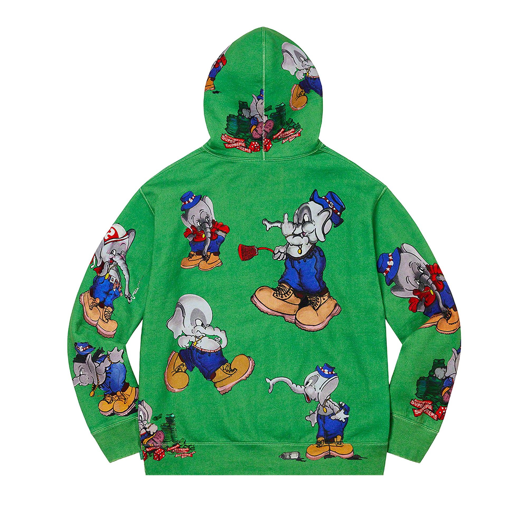 Buy Supreme Elephant Hooded Sweatshirt 'Green' - FW22SW86