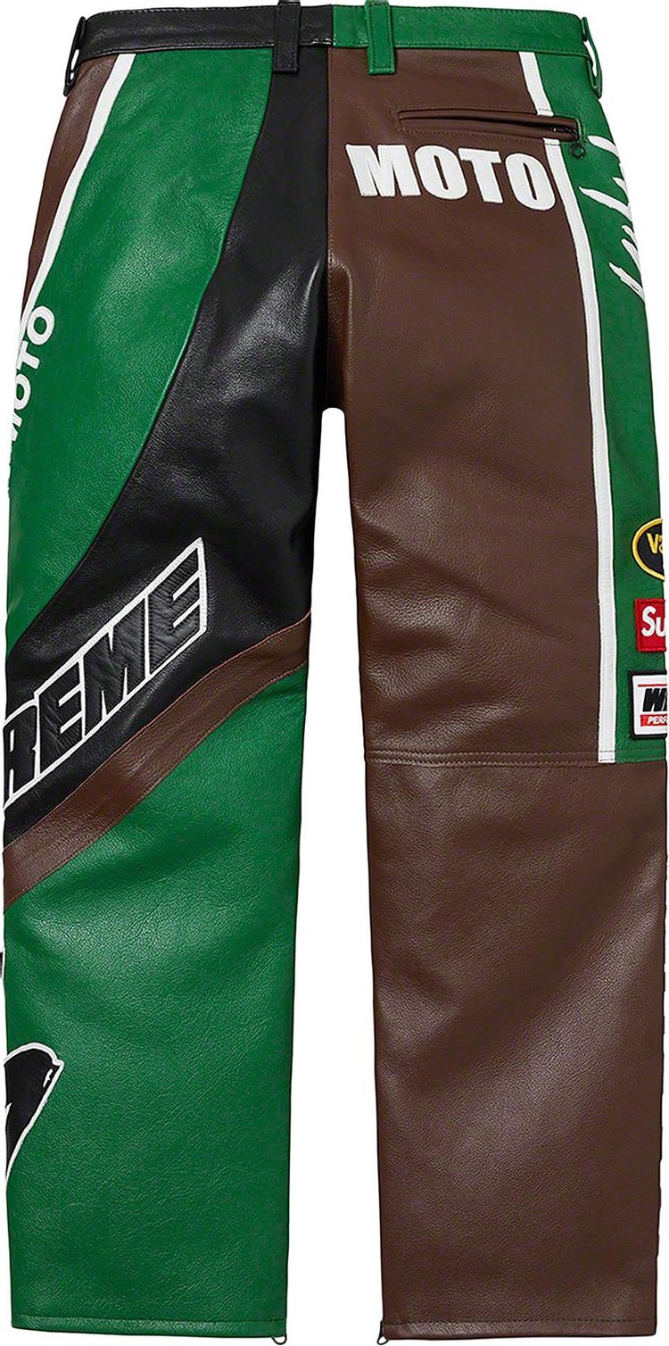 Supreme x Yohji Yamamoto x Vanson Leathers Split Pant Green