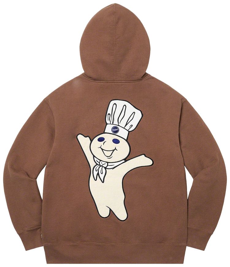Supreme Doughboy Zip Up Hooded Sweatshirt Brown