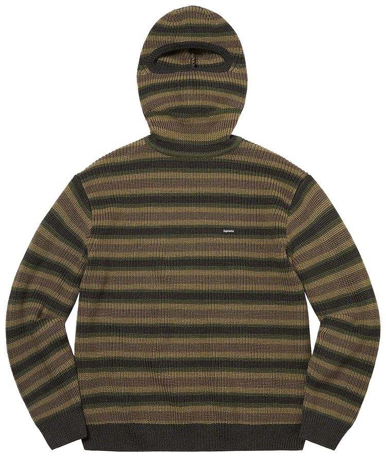 Supreme Small Box BalaclavaTurtleneck Sweater Olive Stripe