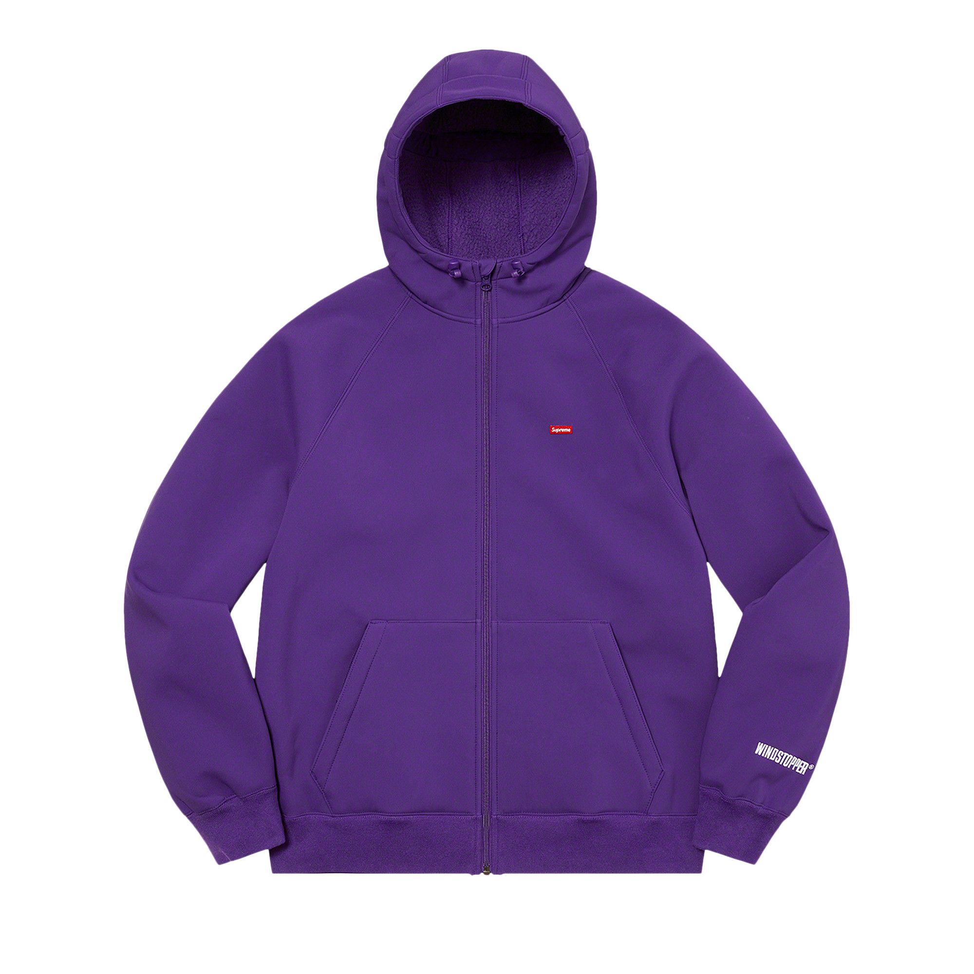 Size l Supreme x WINDSTOPPER Zip Up Hooded Sweatshirt 'Dark Purple'