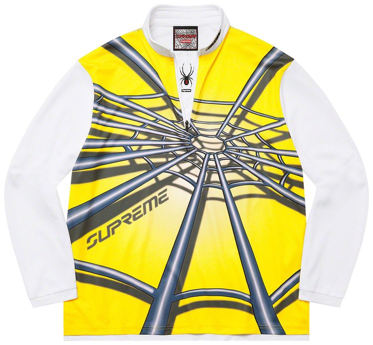 Supreme x Spyder Web Half Zip Pullover Yellow