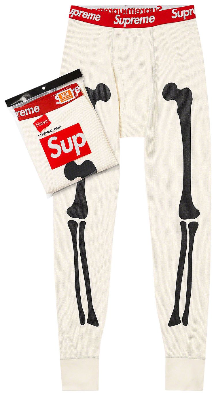 Supreme x Hanes Bones Thermal Pant 1 Pack Natural