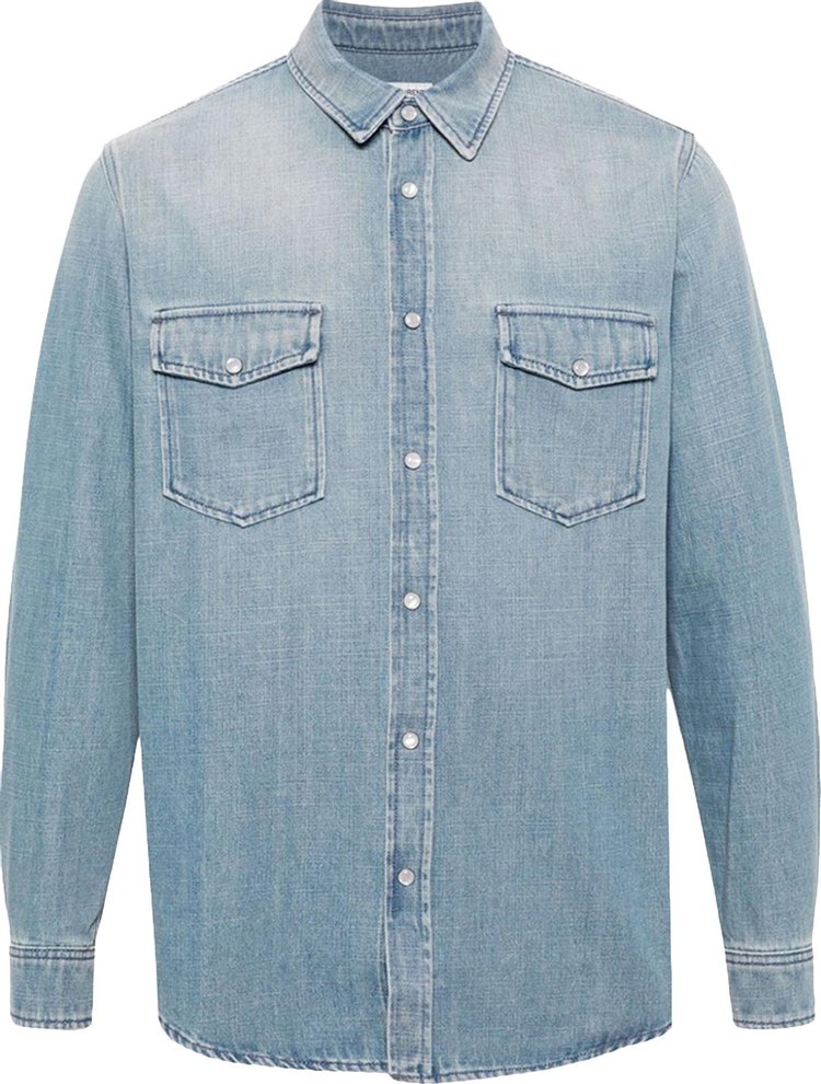 Saint Laurent Oversize Shirt Light Japanese Lake