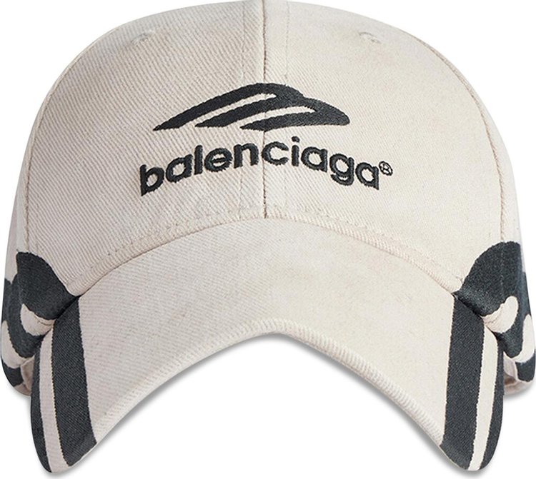 Balenciaga 3B Logo Cap Light BeigeBlack