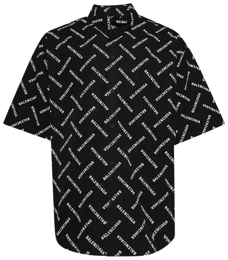 Balenciaga Short Sleeve Shirt BlackWhite